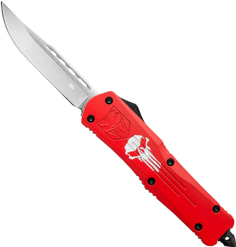 PUNISHER 3.5" D2 STEEL DRP PNTCOBRATEC LARGE FS3 OTF RED - American Ordnance