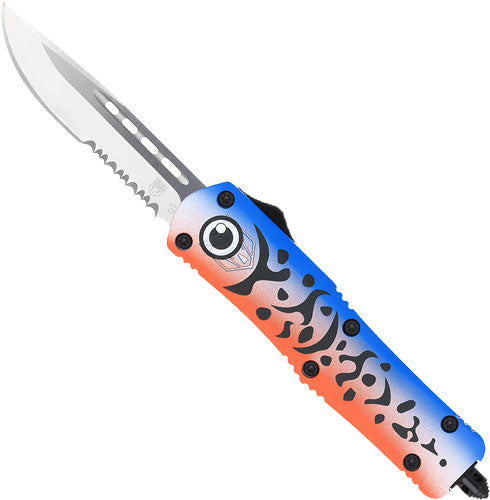 LURE 3" DROP POINT SERRATED SSCOBRATEC MEDIUM FS3 OTF BLUE - American Ordnance