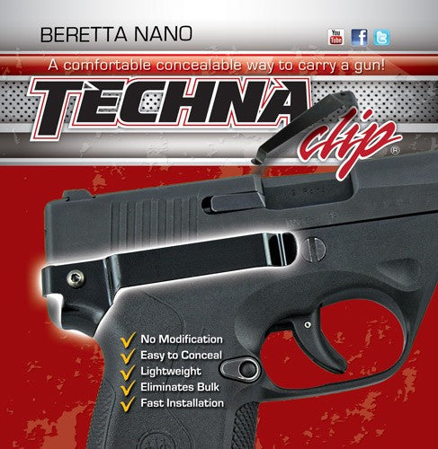 CLIP BERETTA NANO RIGHT SIDETECHNA CLIP HANDGUN RETENTION - American Ordnance
