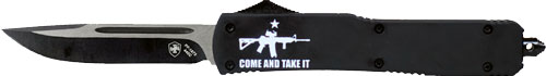 AND TAKE IT AR 3.1" BLACK DPTEMPLAR KNIFE SLIM OTF COME - American Ordnance