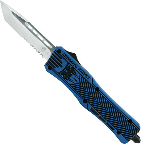 NRA BLUE 3" TANTO SERRATEDCOBRATEC MEDIUM CTK1 OTF - American Ordnance