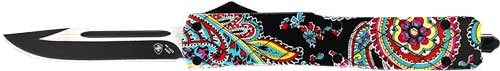3.1" BLACK DROP POINTTEMPLAR KNIFE SLIM OTF QUILT - American Ordnance