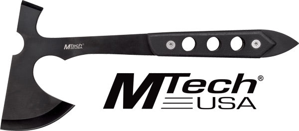 5" BLACK BLADE G10 HANDLEMC MTECH 10" TOMAHAWK W/SHEATH - American Ordnance