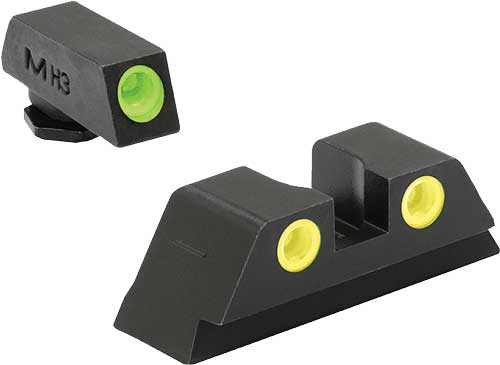GREEN/YELLOW  FOR GLOCK 42/43MEPROLIGHT NIGHT SIGHT SET - American Ordnance