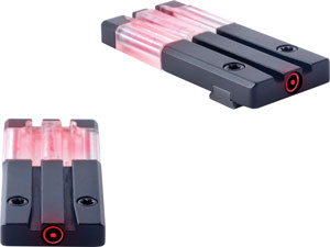 CIRCLE DOT REAR SGHT FOR GLOCKMEPROLIGHT FIBER TRITIUM RED - American Ordnance