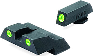 SET GRN/GRN FOR GLOCK 26/27MEPROLIGHT NIGHT SIGHT FIXED - American Ordnance