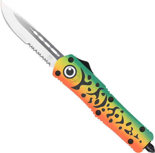 LURE 3" DROP POINT SERRATED SSCOBRATEC MEDIUM FS3 OTF GREEN - American Ordnance