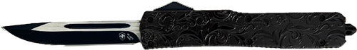 BLACK GLOSS 3.1" BLK DROPPTTEMPLAR KNIFE SLIM OTF MAIDEN - American Ordnance
