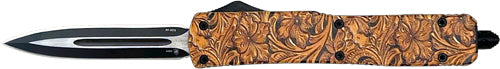 SADDLE BLANKET 3.1" BLACK DGR!TEMPLAR KNIFE SLIM OTF TAN - American Ordnance