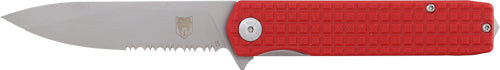 RED/SS D2 SERRATED BLADECOBRATEC MEDIUM CAYDEN 3.25" - American Ordnance