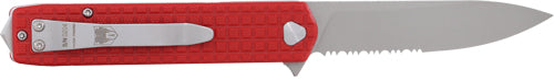 RED/SS D2 SERRATED BLADECOBRATEC MEDIUM CAYDEN 3.25" - American Ordnance