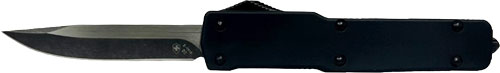 BLK DROP POINT 3.1" BLK RUBBERTEMPLAR KNIFE SLIM ZINC OTF D2 - American Ordnance