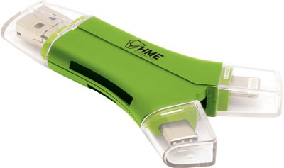APPLE OR ANDROID DEVICESHME MEMORY CARD READER 4-IN-1 - American Ordnance