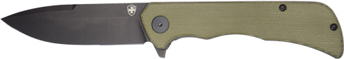 3.27" GREEN MICARTA BLK DP D2TEMPLAR KNIFE PALADIN FOLDER - American Ordnance