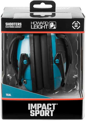 TEAL ELECTRONIC MUFF NRR22HOWARD LEIGHT IMPACT SPORT - American Ordnance