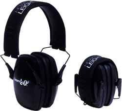 FOLDING EAR MUFF BLACK NRR23HOWARD LEIGHT LEIGHTNING - American Ordnance