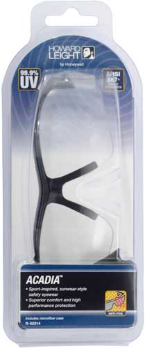 BLACK FRAME/CLEAR LENSHOWARD LEIGHT ACADIA GLASSES - American Ordnance
