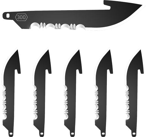 SERRATIONS REP BLADES 6-BLADESOUTDOOR EDGE 3" DROP POINT W/ - American Ordnance
