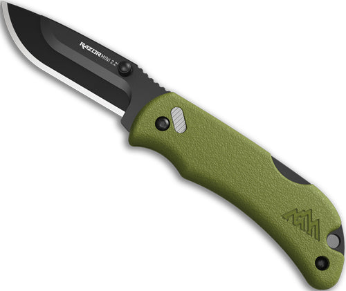 OD GREEN PMS W/2 BLACK DP BLDSOUTDOOR EDGE RAZOR-MINI 2.2" - American Ordnance