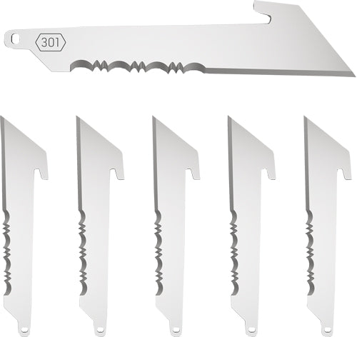 W/SERRATIONS BLACK BLADE 6-PKOUTDOOR EDGE 3" UTILITY BLADES - American Ordnance