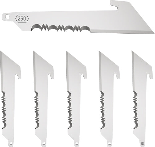 W/SERRATIONS BLACK BLADE 6-PKOUTDOOR EDGE 2.5" UTILITY BLDS - American Ordnance