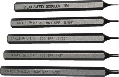 PUNCH SET STEEL 5PCGRACE USA STARTER SHORT PIN - American Ordnance