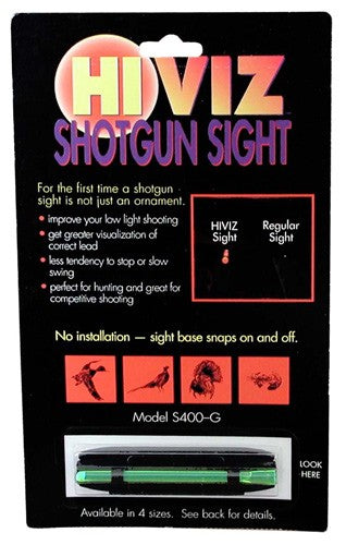 MAGNETIC RIB .328-.437" GREENHIVIZ SHOTGUN FRONT SIGHT - American Ordnance