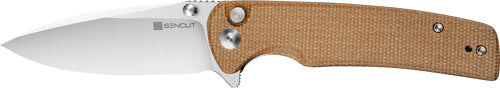 BROWN MICARTA/SATIN BTTN LOCKSENCUT KNIFE SACHSE 3.47" - American Ordnance