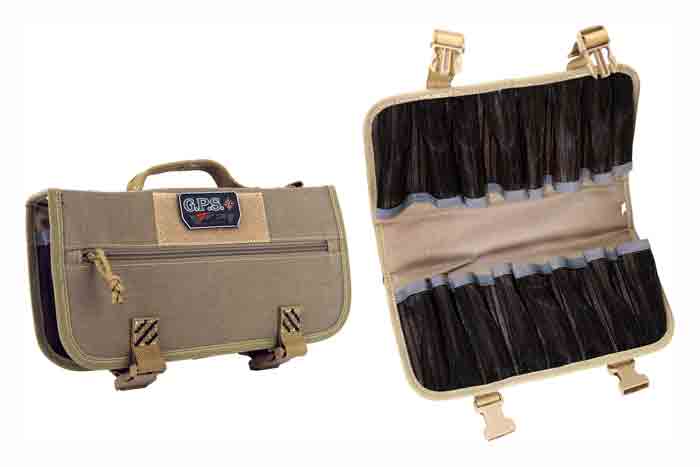 HOLDS 16-PISTOL MAGS TAN<GPS MAGAZINE STORAGE CASE - American Ordnance
