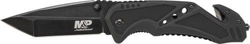 BLADE BLACK W/ STRAP CUTTERS&W KNIFE CLIP FOLDER 3.8" - American Ordnance