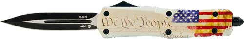 PEOPLE 2.75" BLACK DAGGERTEMPLAR KNIFE SMALL OTF WE THE - American Ordnance