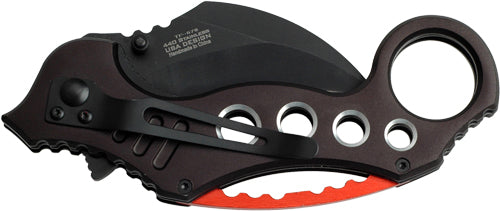 BLADE FOLDER BLACK/REDMC TAC-FORCE 2.5" HAWKBILL - American Ordnance