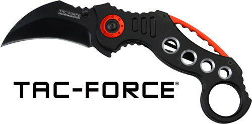 BLADE FOLDER BLACK/REDMC TAC-FORCE 2.5" HAWKBILL - American Ordnance