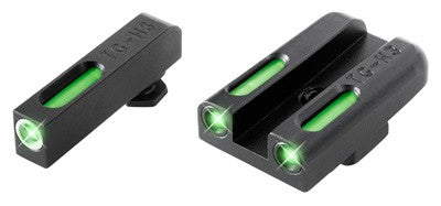 42/43 FX TRITIUM/FIBER OPT GRNTRUGLO SIGHT SET FOR GLOCK - American Ordnance