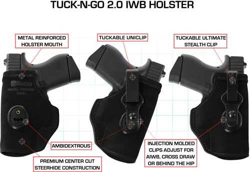 AMBI LEATHER GLK 262733 BLK<GALCO TUCK-N-GO ITP HOLSTER - American Ordnance