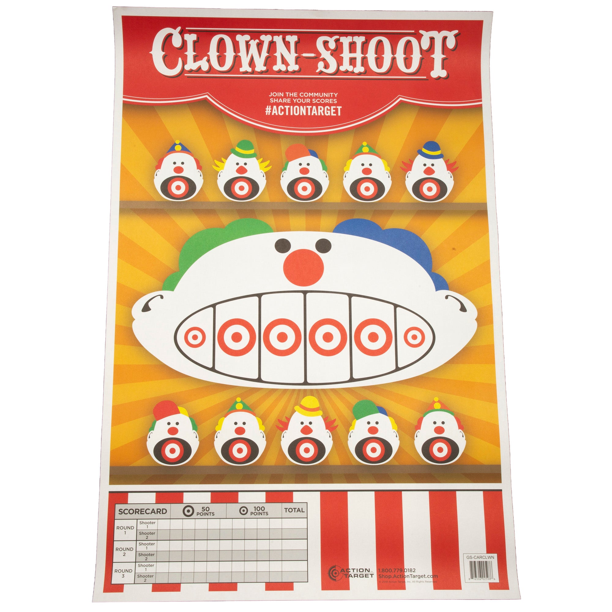 ACTION TGT CLOWN SHOOT 100PK - American Ordnance