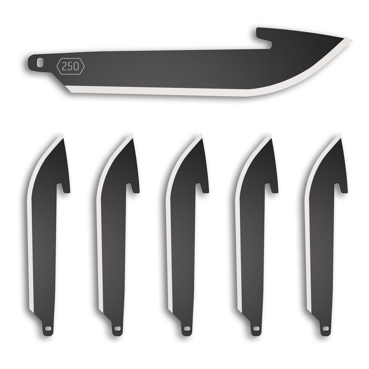 OD EDGE DROP-PT 2.5&quot; BLADE 6PK BLK - American Ordnance