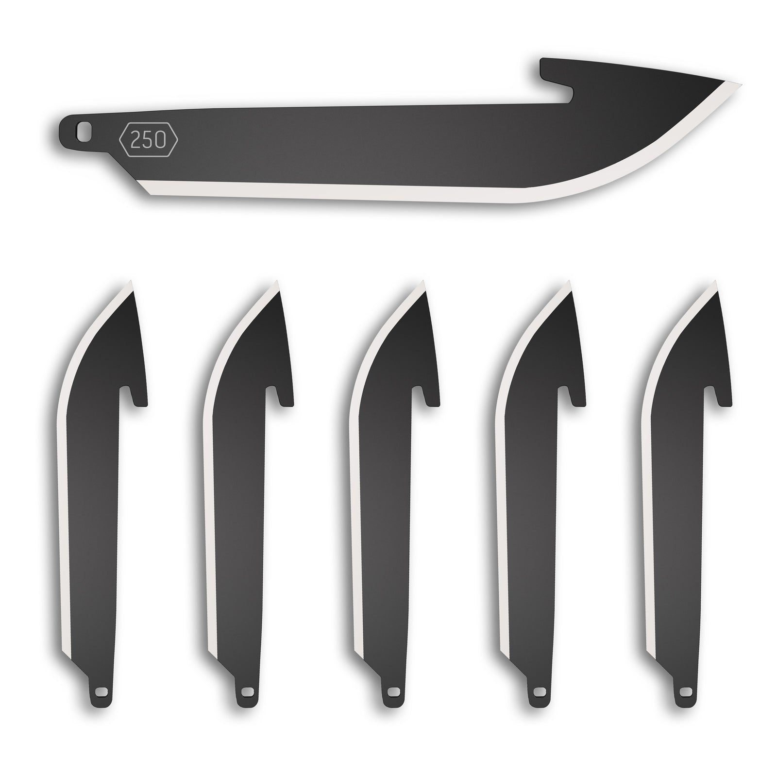 OD EDGE DROP-PT 2.5" BLADE 6PK BLK - American Ordnance