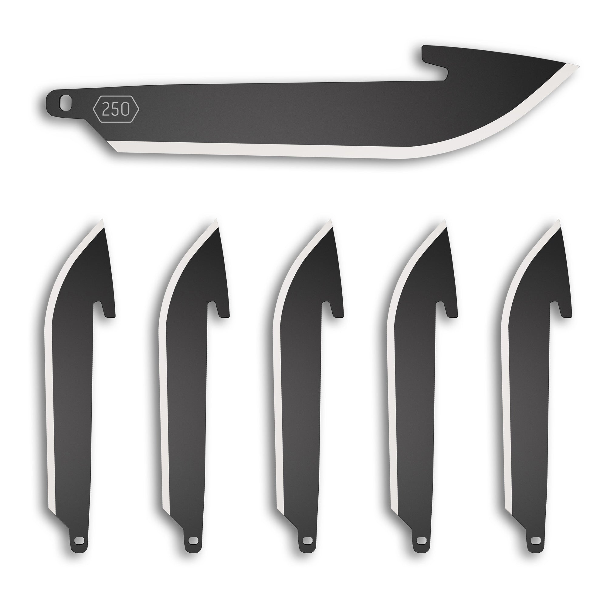 OD EDGE DROP-PT 2.5" BLADE 6PK BLK - American Ordnance