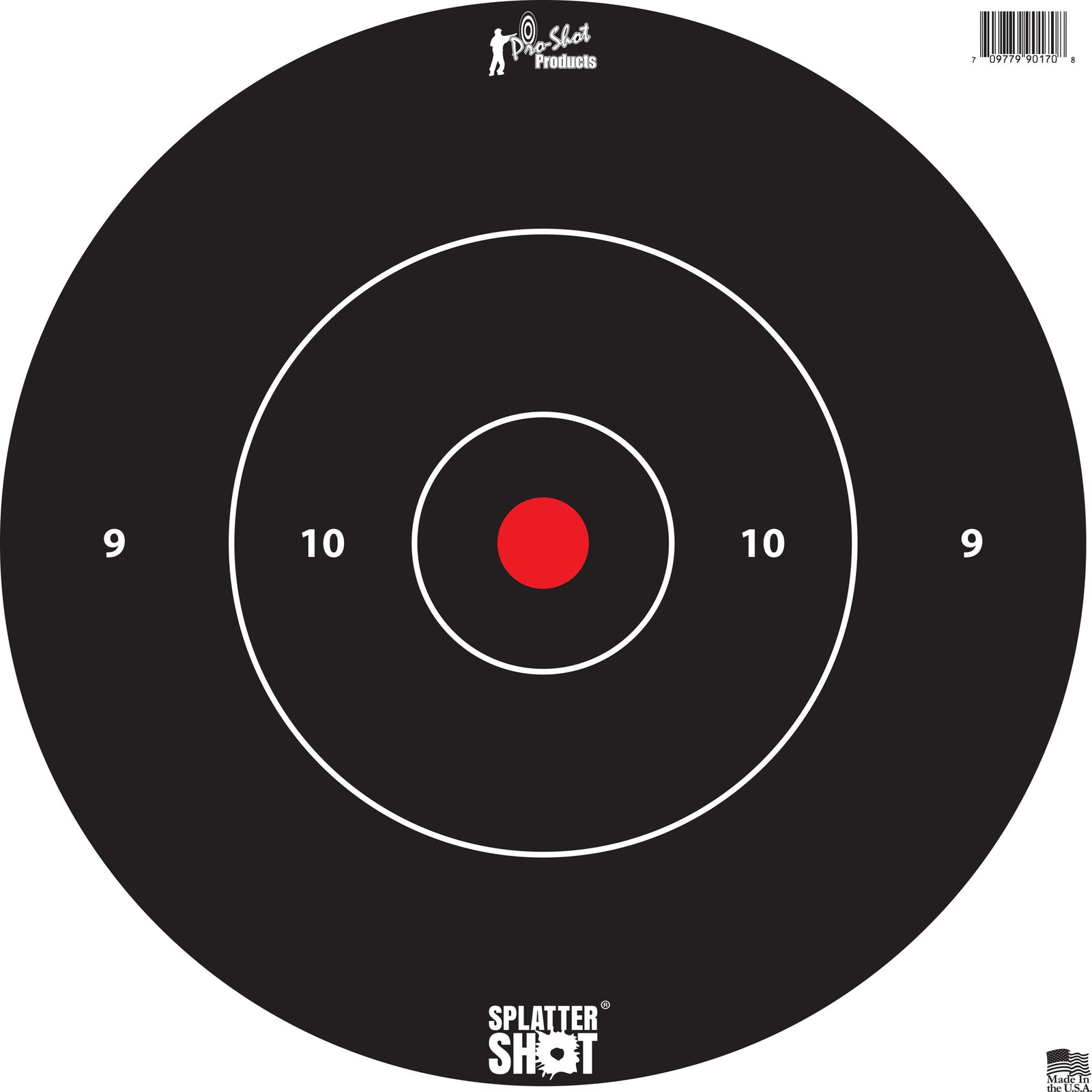 PRO-SHOT TARGET 12" WHT BULLSEYE 5PK - American Ordnance