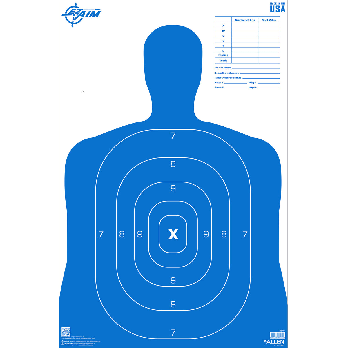 ALLEN EZAIM B27 23"X35" BLUE 50PK - American Ordnance