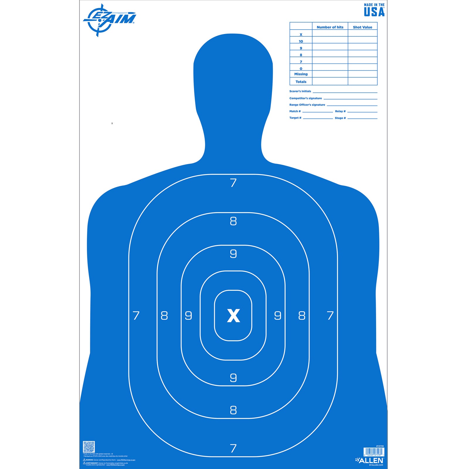 ALLEN EZAIM B27 23"X35" BLUE 50PK - American Ordnance
