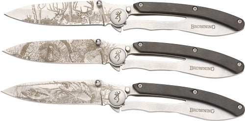 COLLECTION 3 KNIVES WITH BOX*BROWNING KNIFE SPORTSMAN - American Ordnance