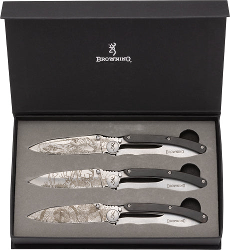 COLLECTION 3 KNIVES WITH BOX*BROWNING KNIFE SPORTSMAN - American Ordnance