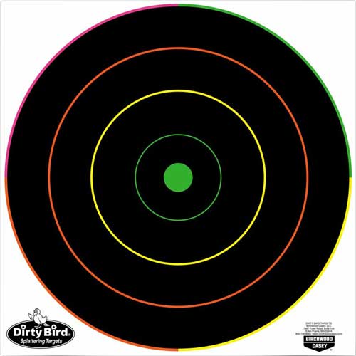 -COLOR BULL'S-EYE 10 TARGETSB/C TARGET DIRTY BIRD 12"MULTI - American Ordnance