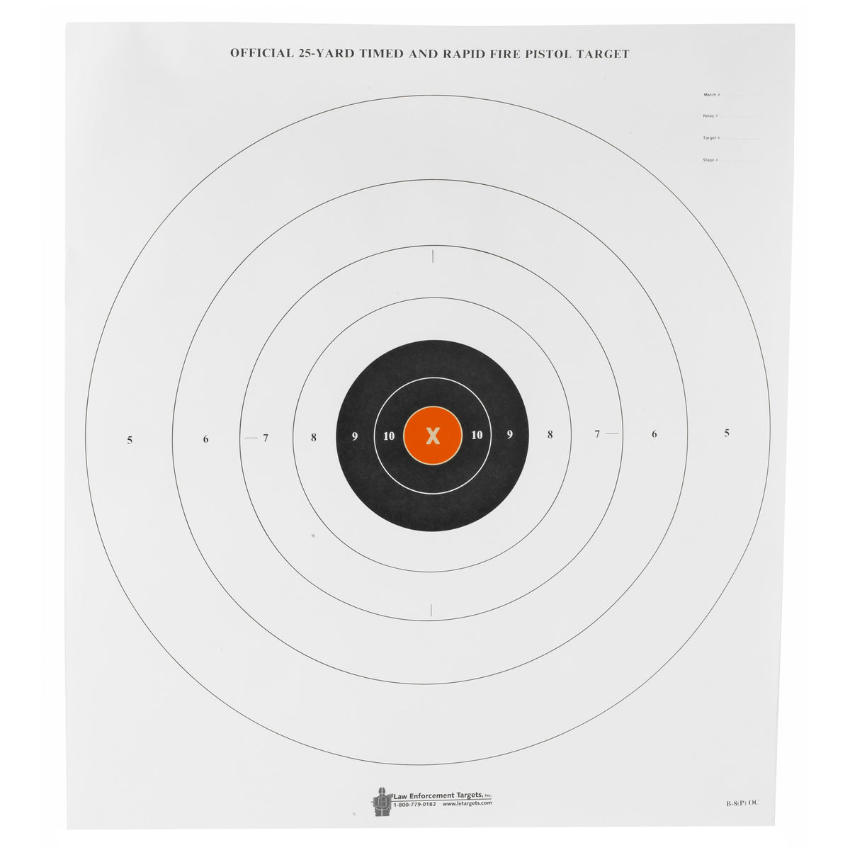 ACTION TGT ORG CENTER PAPER 100PK - American Ordnance