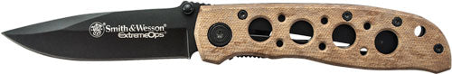 BLADE BLACK/DESERT CAMO HANDLES&W KNIFE EXTREME OPS 3.2" - American Ordnance