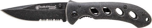 KNIFE 2.6" STONEWASH BLADES&W OASIS SMALL LINER LOCK - American Ordnance
