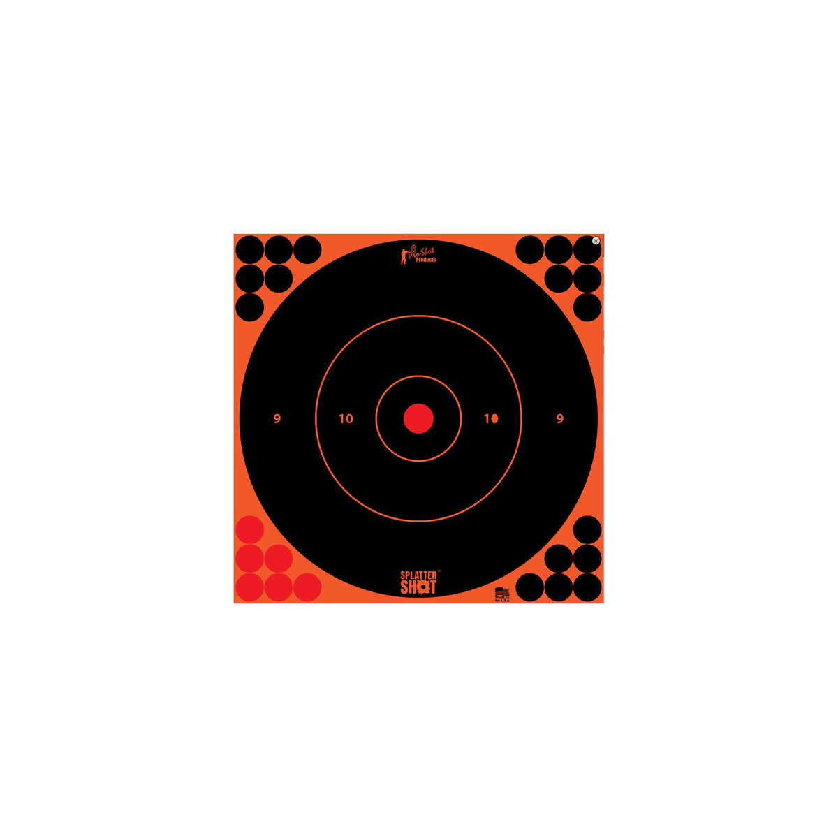 PRO-SHOT TARGET 12&quot; ORN BULLSEYE 5PK - American Ordnance