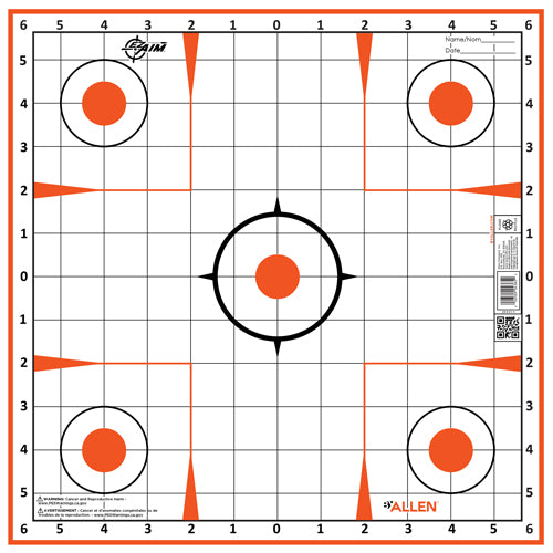 12-PK 12"X12"ALLEN EZ AIM SIGHT GRID TRGT - American Ordnance